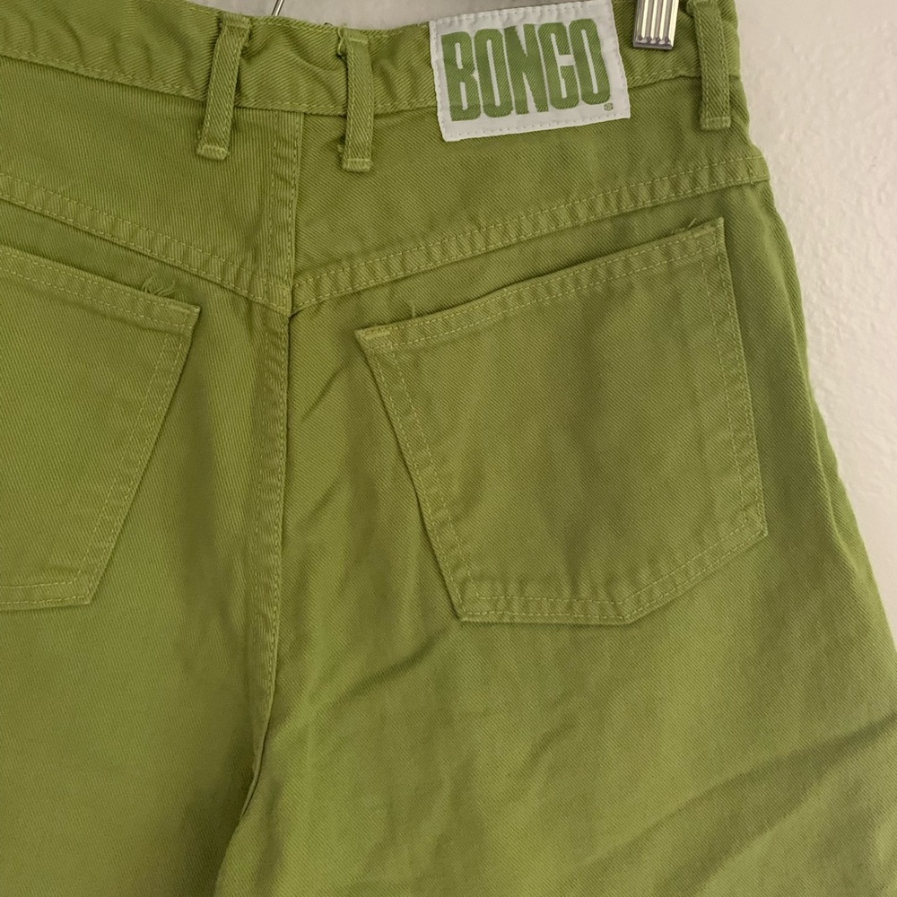 BONGO vintage button fly shorts in MATCHA green